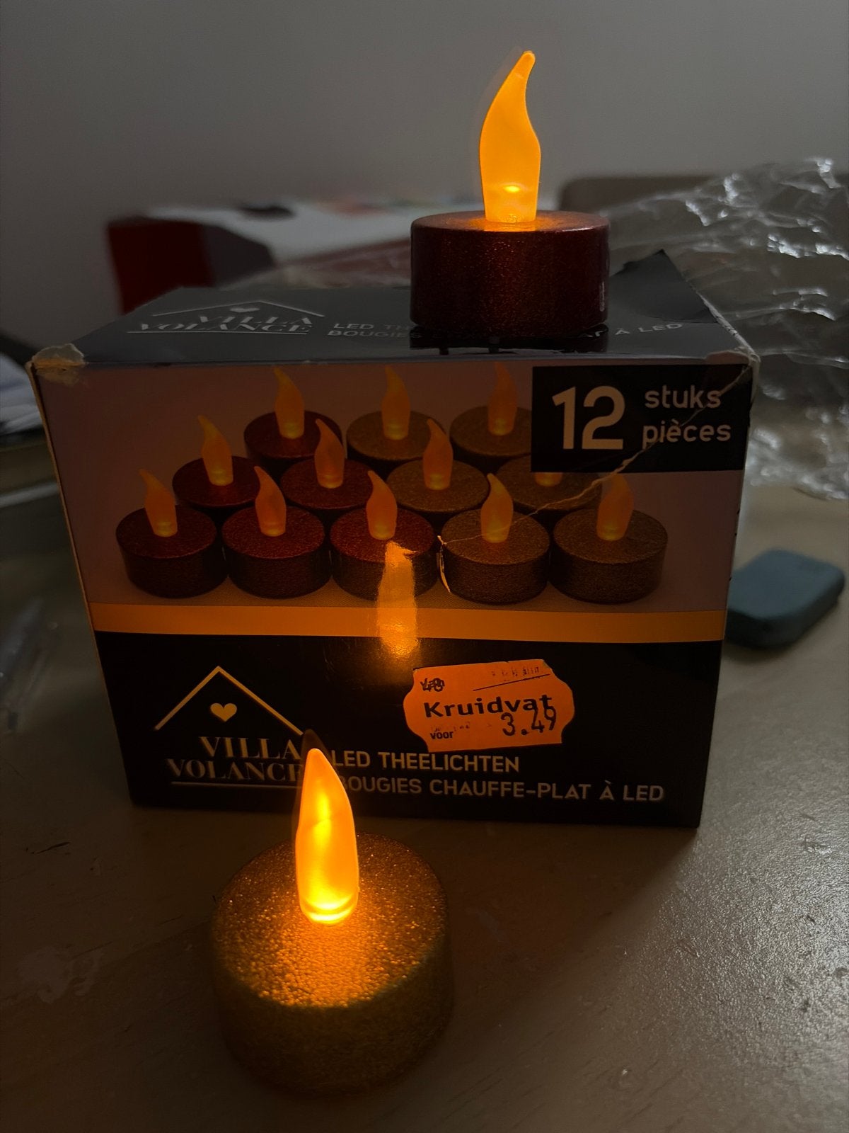 9 LED theelichtjes, Ophalen, Kunststof, Meerkleurig, Overige merken
