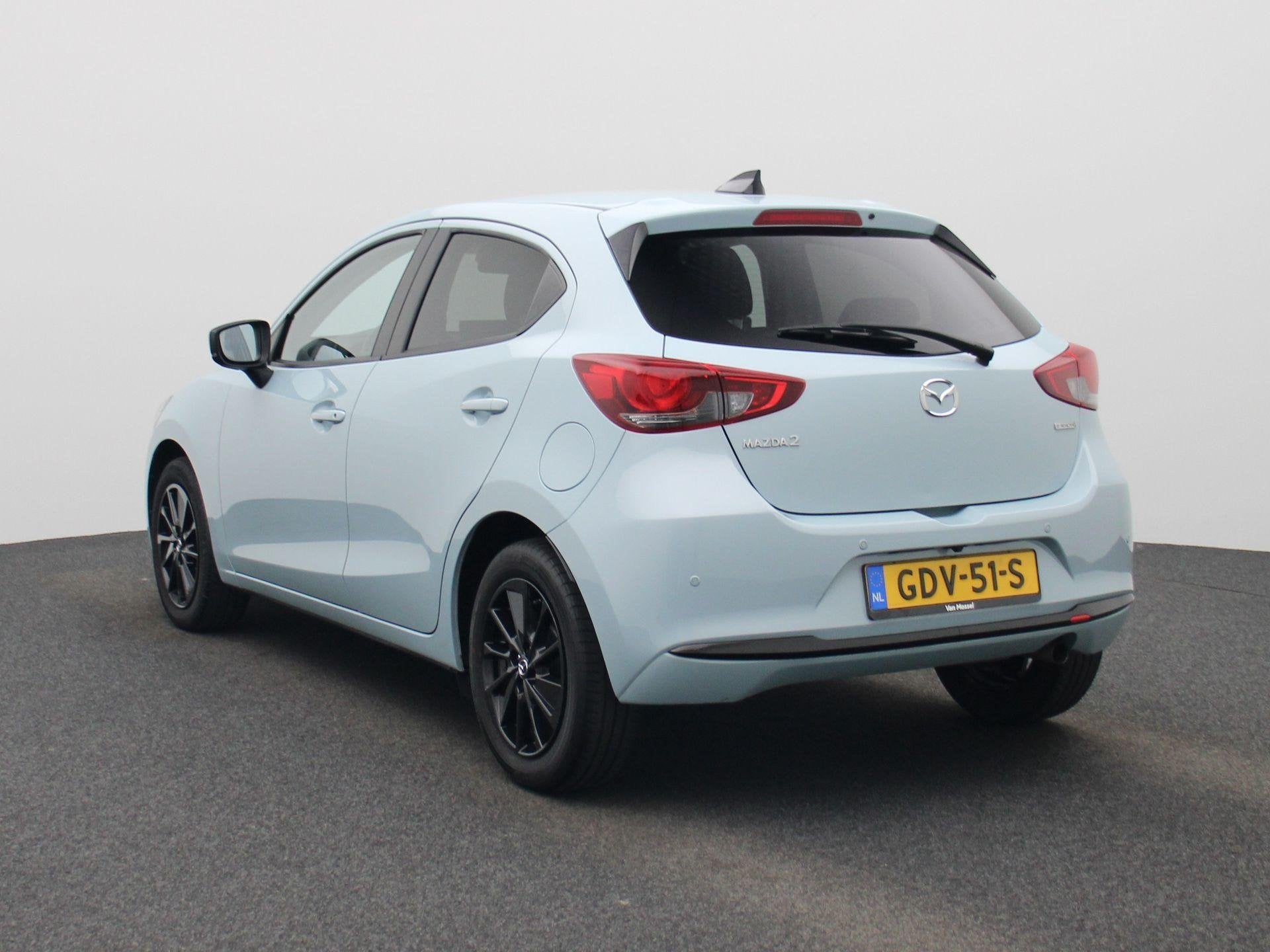 Mazda 2 1.5 e-SkyActiv-G 90 Homura | Camera | Stoel- & Stuur, Auto's, Stof, Gebruikt, 4 cilinders, Blauw