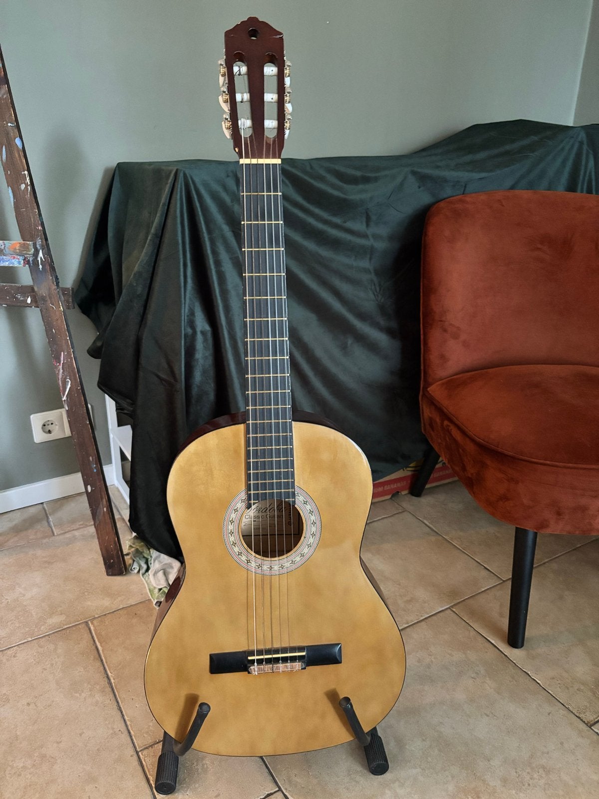 Hohner Cordoba Klassieke Gitaar MC-10 met standaard en hoes, Ophalen of Verzenden, Gebruikt, Klassieke of Spaanse gitaar