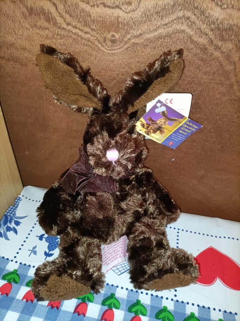 Konijn knuffel Chocolate 25 cm groot Rijss, Ophalen of Verzenden, Zo goed als nieuw, Konijn