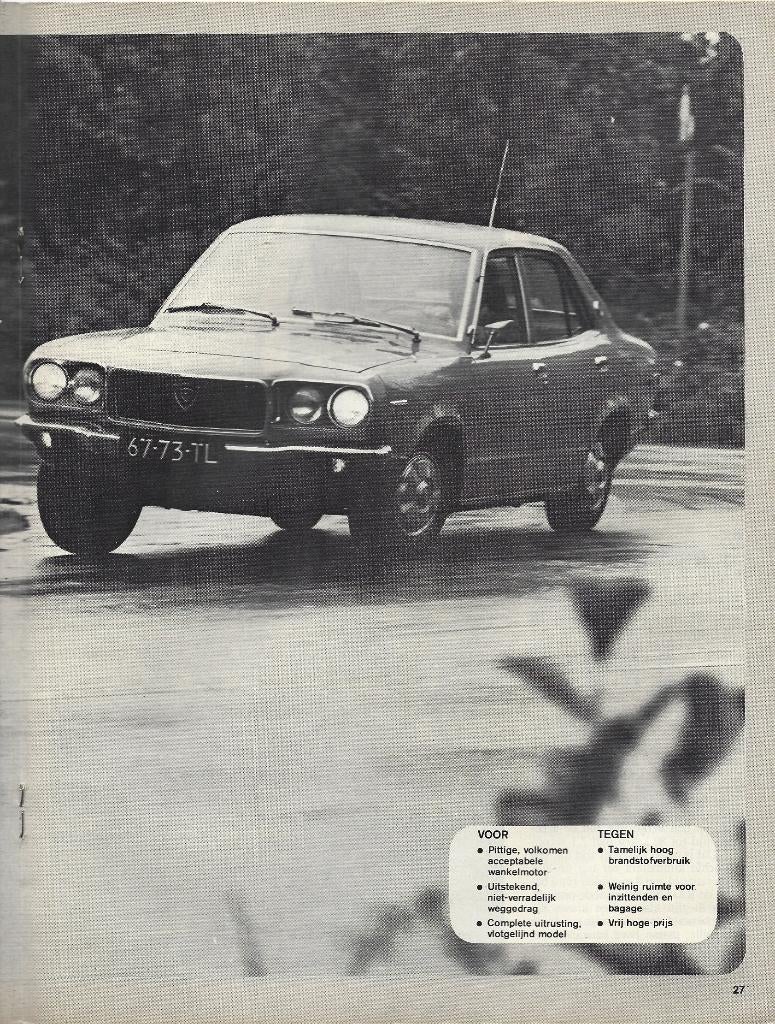 Autovisie test Mazda RX-3 Oktober 1972, Ophalen of Verzenden, Gelezen, Mazda