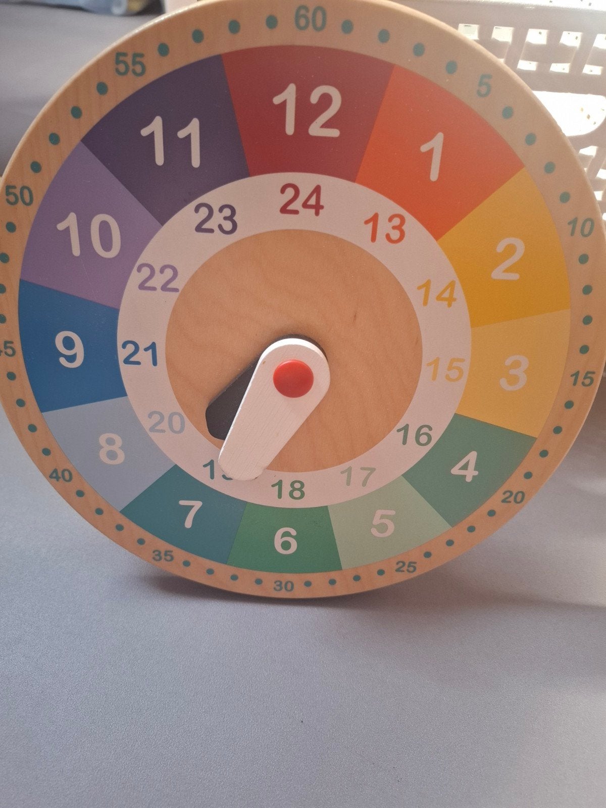 Houten leerklok om klokkijken te oefenen, Kinderen en Baby's, Speelgoed | Educatief en Creatief, Ophalen, Gebruikt, Rekenen