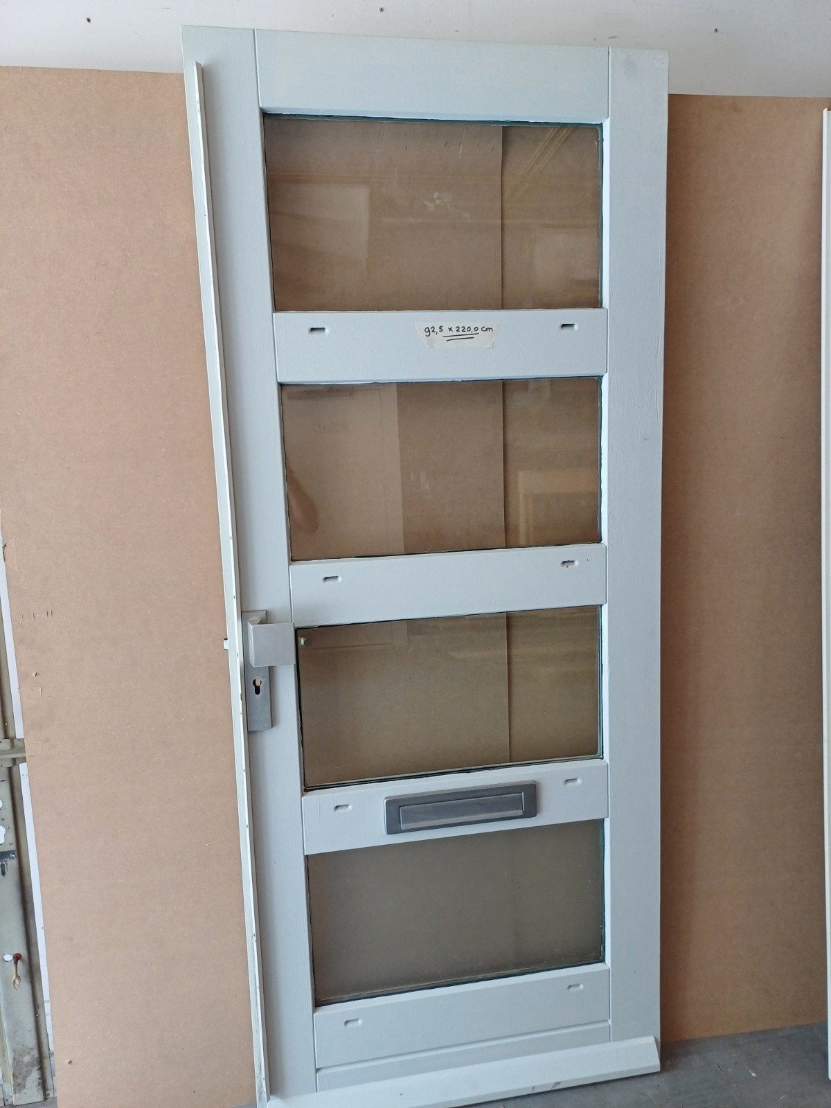 Hardhouten voordeur 92,5 cm breed en 220,0 cm hoog, Ophalen, Gebruikt, 80 tot 100 cm, Buitendeur
