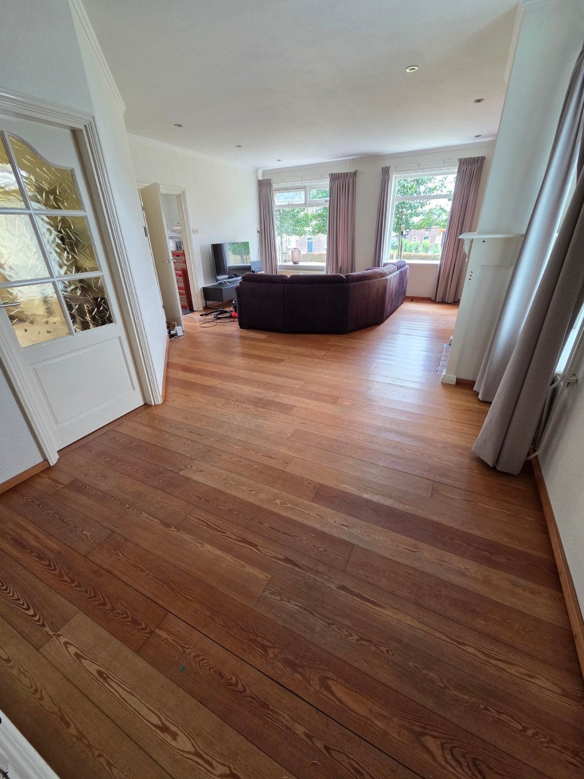 30m² gebruikte Oregon Pine houten vloerdelen / vloerplanken, Ophalen, Gebruikt, Vloerdelen of -planken, 10 m² of meer
