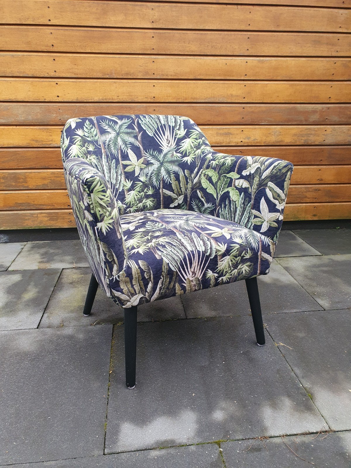 Leuke kuipstoel. Jungle print, Huis en Inrichting, Stoelen, Ophalen, Zo goed als nieuw, Stof