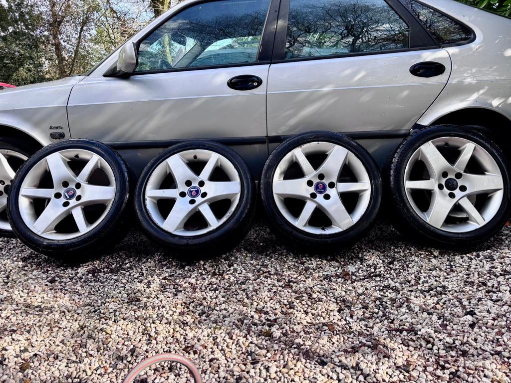 Alu 36 Saab 17”, Auto-onderdelen, Banden en Velgen, 215 mm, 17 inch, Ophalen of Verzenden, Band(en)