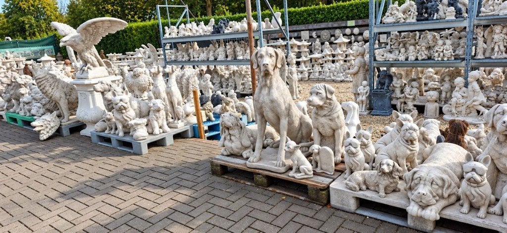 Honden van beton tuinbeeld wolf hond, Ophalen, Nieuw, Beton, Dierenbeeld