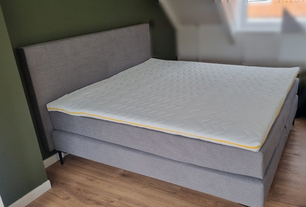 Luxe Boxspring 180x200 | Nieuwstaat+Garantie |Nieuwprijs1500, Ophalen of Verzenden, Zo goed als nieuw, Tweepersoons, 180 cm