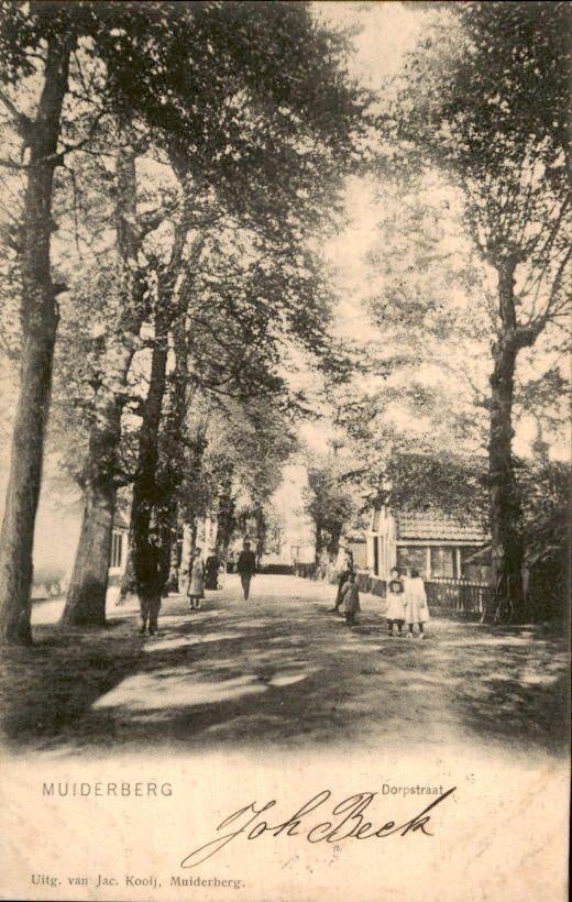 Muiderberg - Dorpstraat, Ophalen of Verzenden, Voor 1920, Gelopen, Zuid-Holland