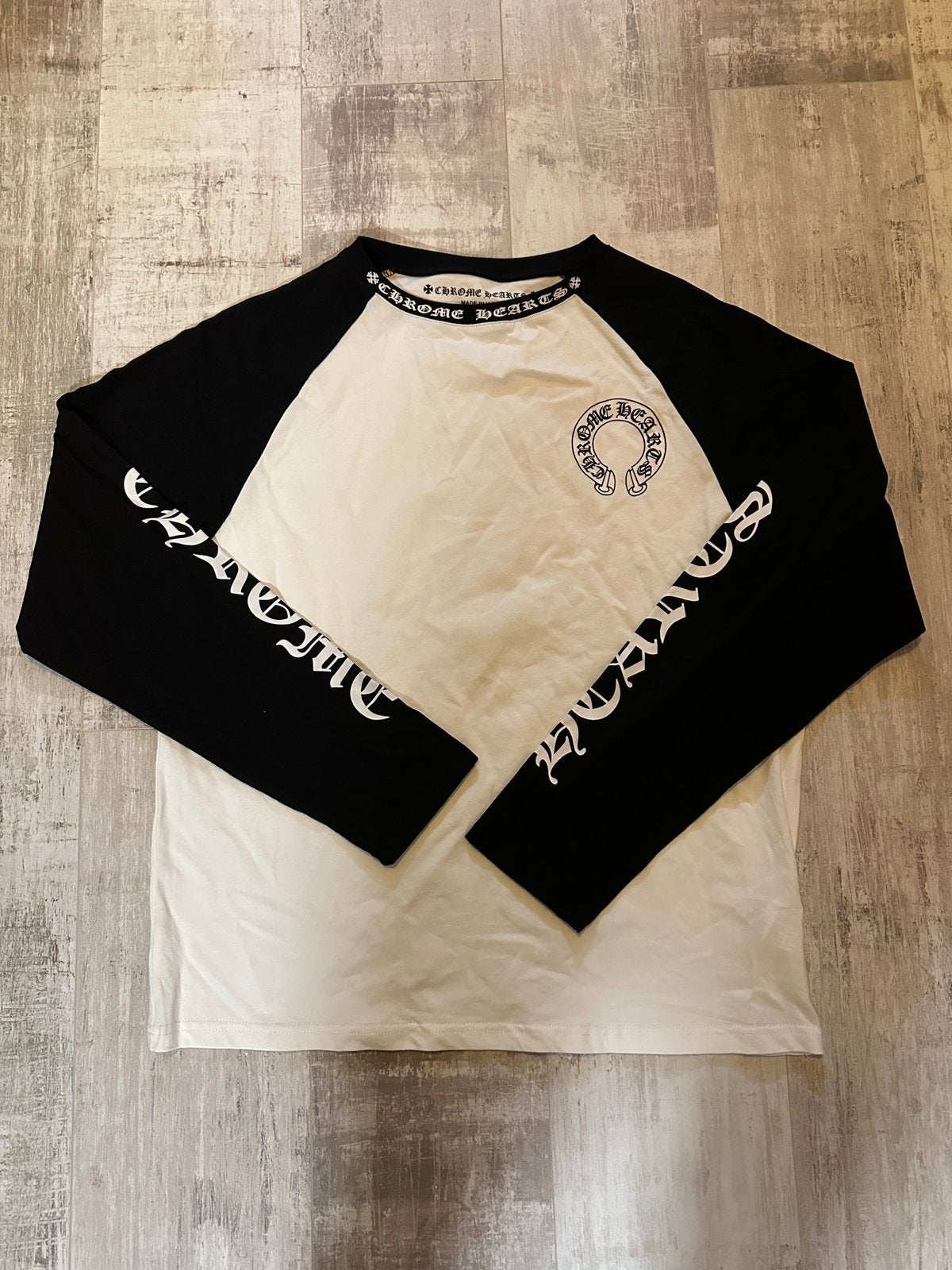 Chrome Hearts Black/White Longsleeve, Ophalen of Verzenden, Zo goed als nieuw, Maat 36 (S), Zwart