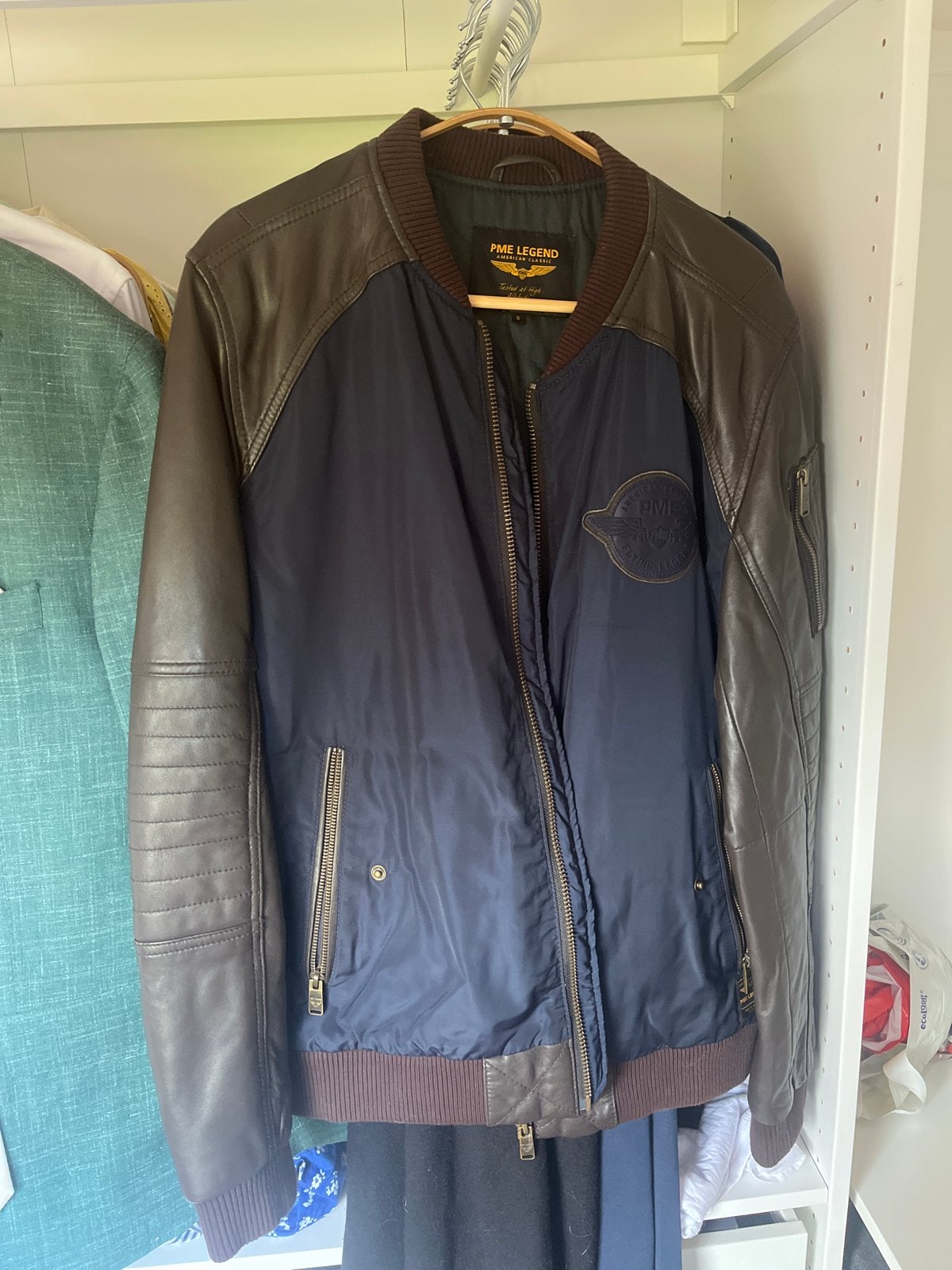 PME Legend Starlifter 2.0 Leren Bomberjack Maat S, Ophalen of Verzenden, Zo goed als nieuw, Maat 46 (S) of kleiner, Blauw