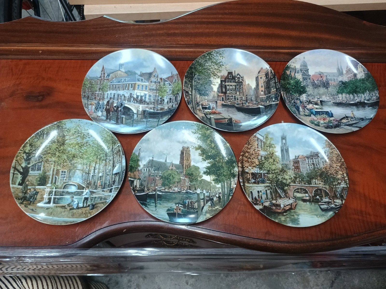 Royal Mosa Steden/Grachten wandborden - Koninklijke Mosa, Antiek en Kunst, Antiek | Wandborden en Tegels, Ophalen