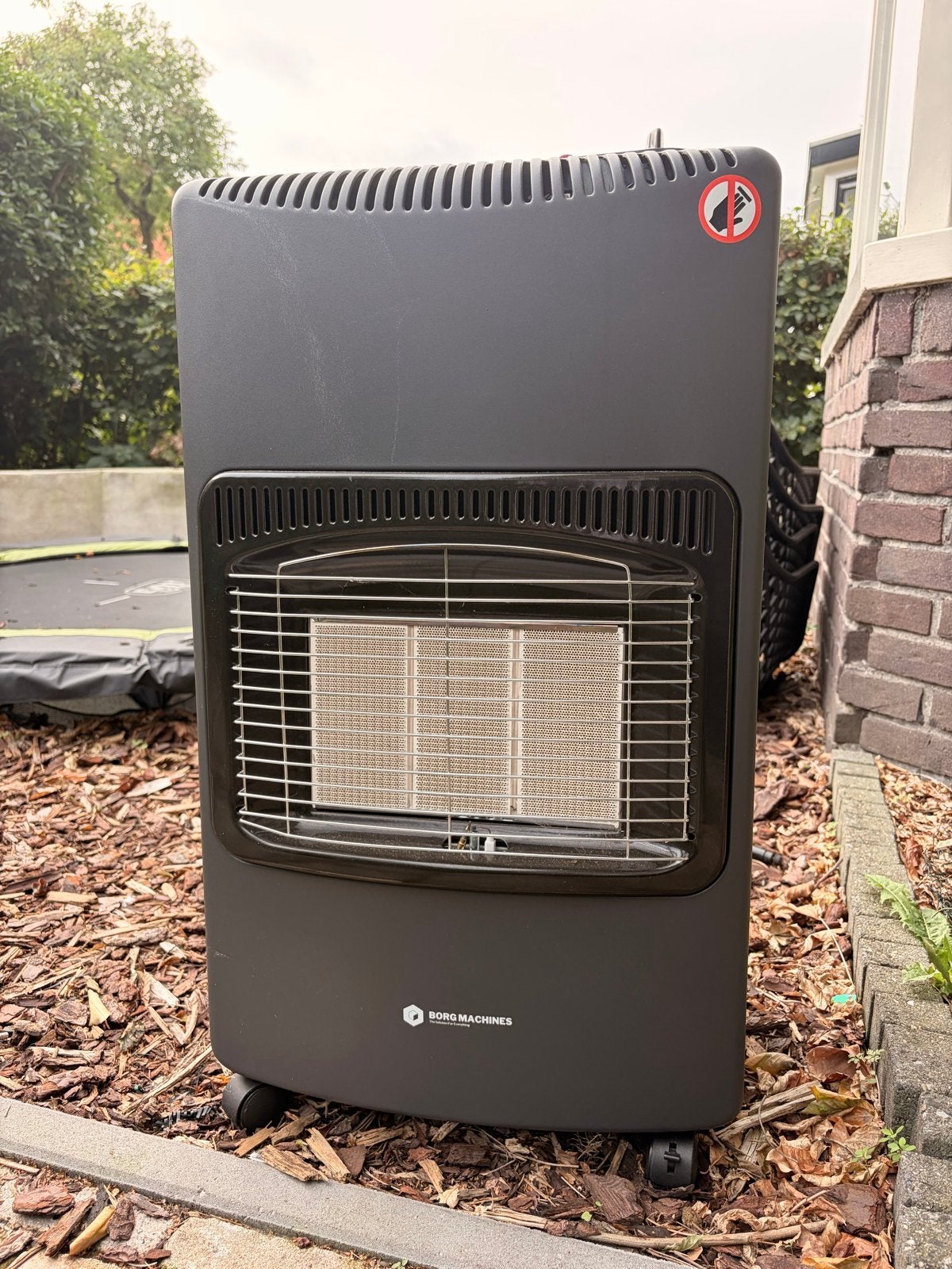 Borg mobiele gaskachel 4,2 kW – 3 standen – op wieltjes, Huis en Inrichting, Ophalen, Gas, Zo goed als nieuw, Vrijstaand