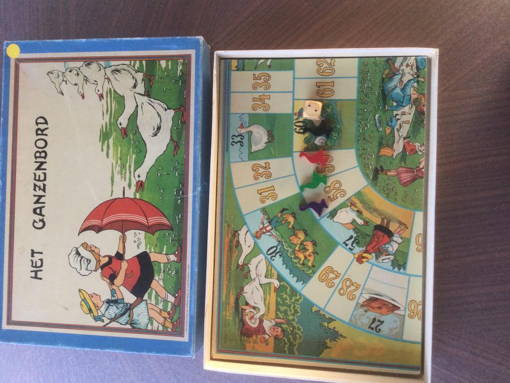 Ganzenbord 1977 vintage, Verzamelen, Ophalen of Verzenden, Zo goed als nieuw