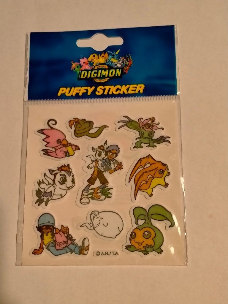 Digimon Puffy sticker stickers tv vel televisie serie set, Verzenden, Zo goed als nieuw, Overige typen