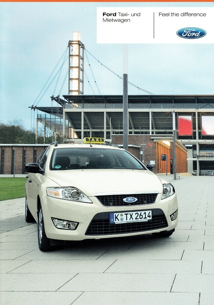 Folder Ford Taxi- und Mietwagen (Duitse uitgave - 2009), Verzenden, Zo goed als nieuw, Ford