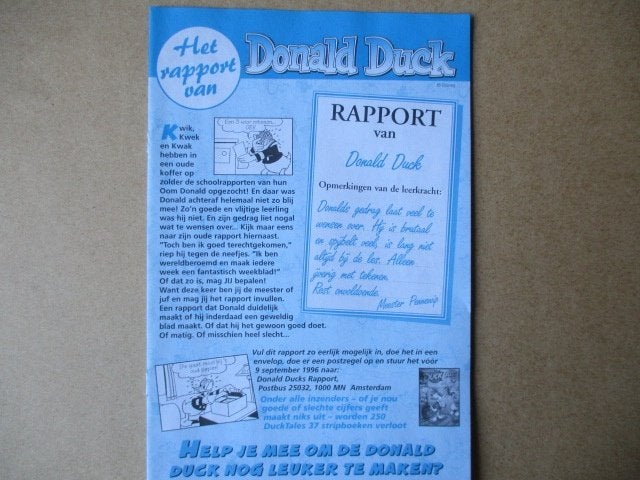 adv9720 donald duck weekblad bijlage 109, Eén stripboek, Ophalen, Gelezen