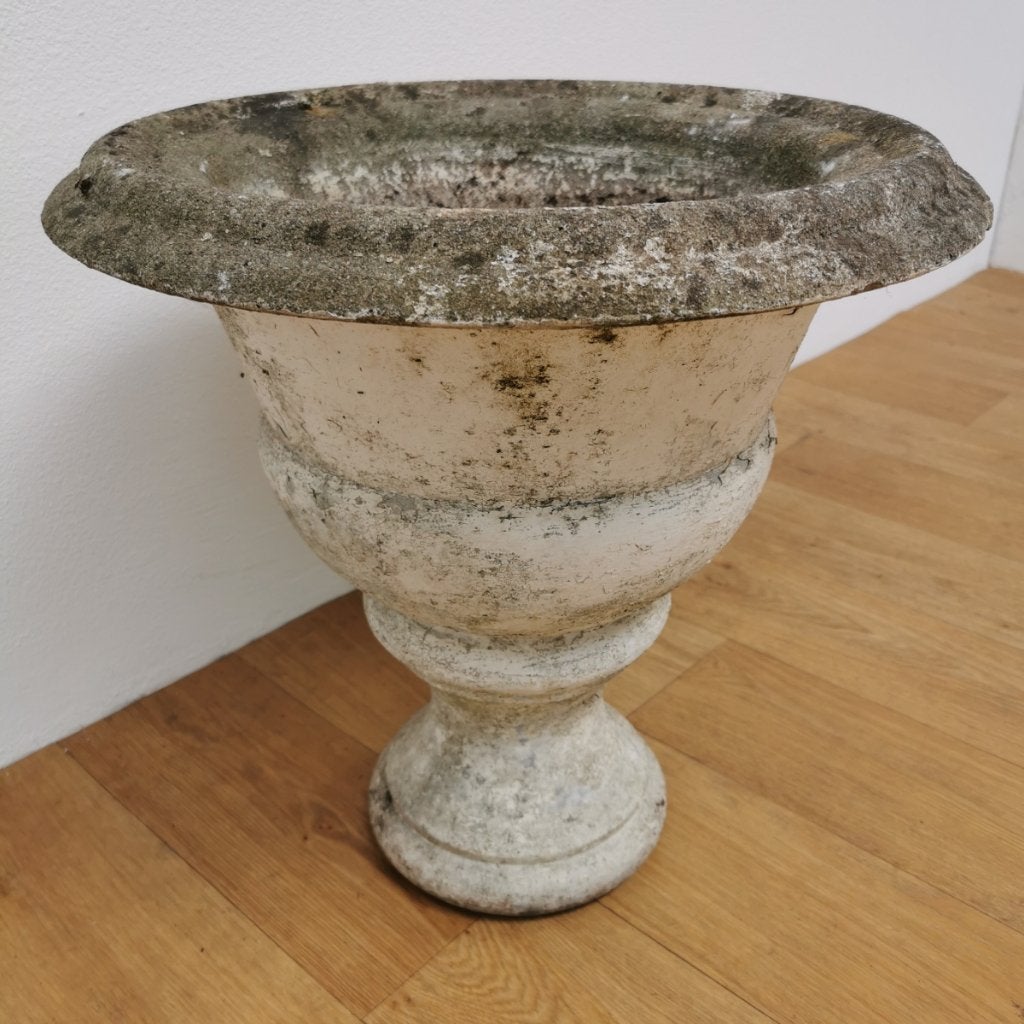 Antieke Franse stenen tuinvaas, bloempot tuinpot steen 402, Valkenswaard, Gebruikt, Info@flashbackfurniture.nl, Flashback Furniture