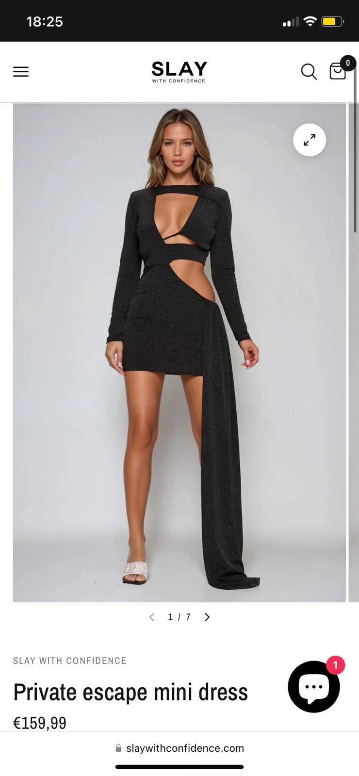 Private Escape Mini Dress van SlayWithConfidence Maat M, Maat 38/40 (M), Zwart, Nieuw, Ophalen of Verzenden