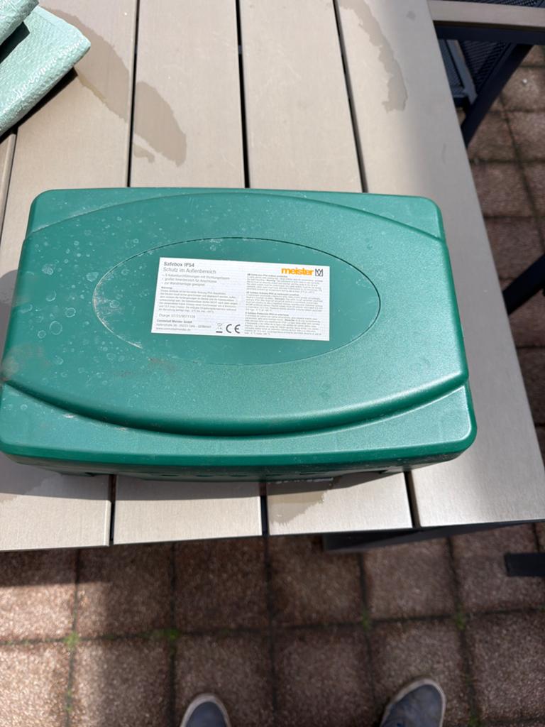 Meister SafeBox IP54 voor buiten - Groen, Ophalen of Verzenden, Zo goed als nieuw