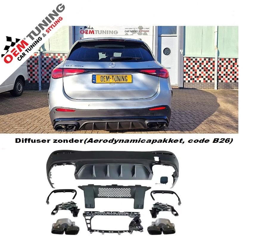 GLC X254 Diffuser 63 AMG 22‑26 Zonder Aero