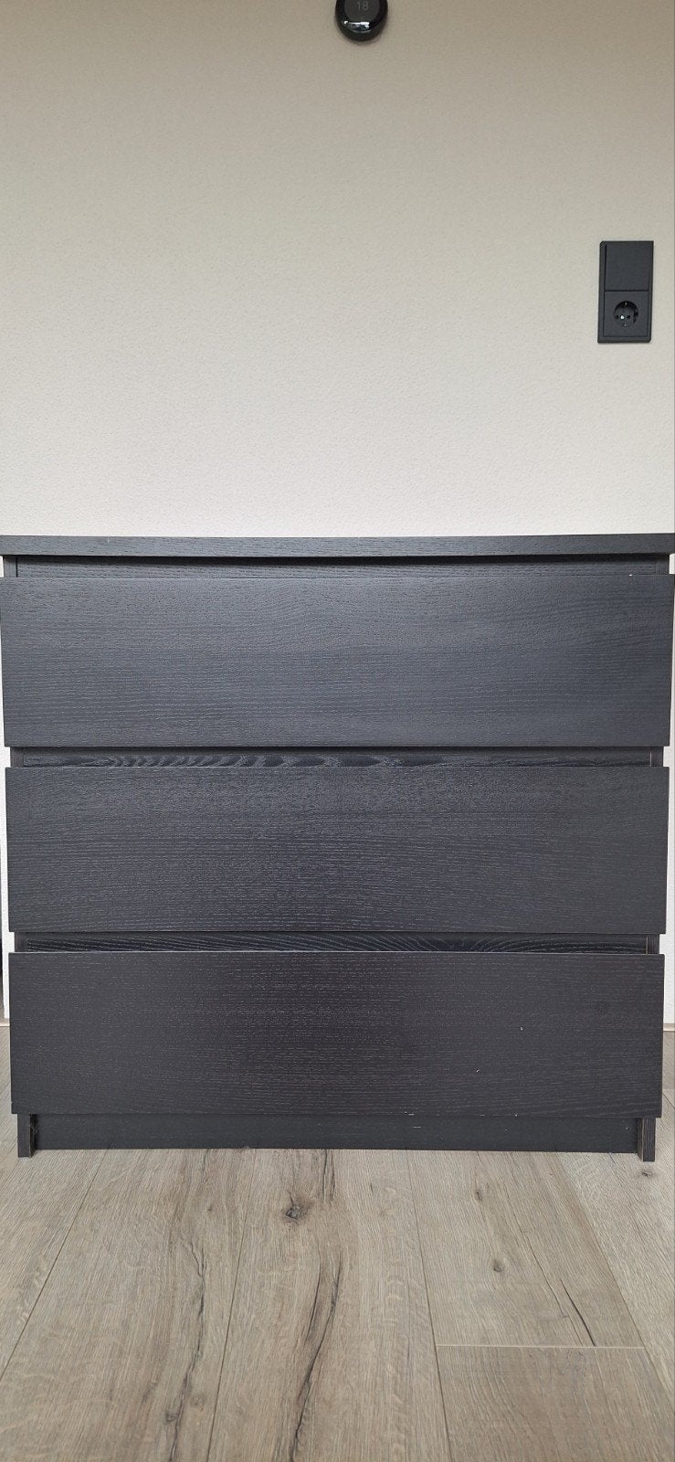 IKEA Malm ladekast zwart - 3 lades, Ophalen, Gebruikt, 50 tot 100 cm, 3 of 4 laden