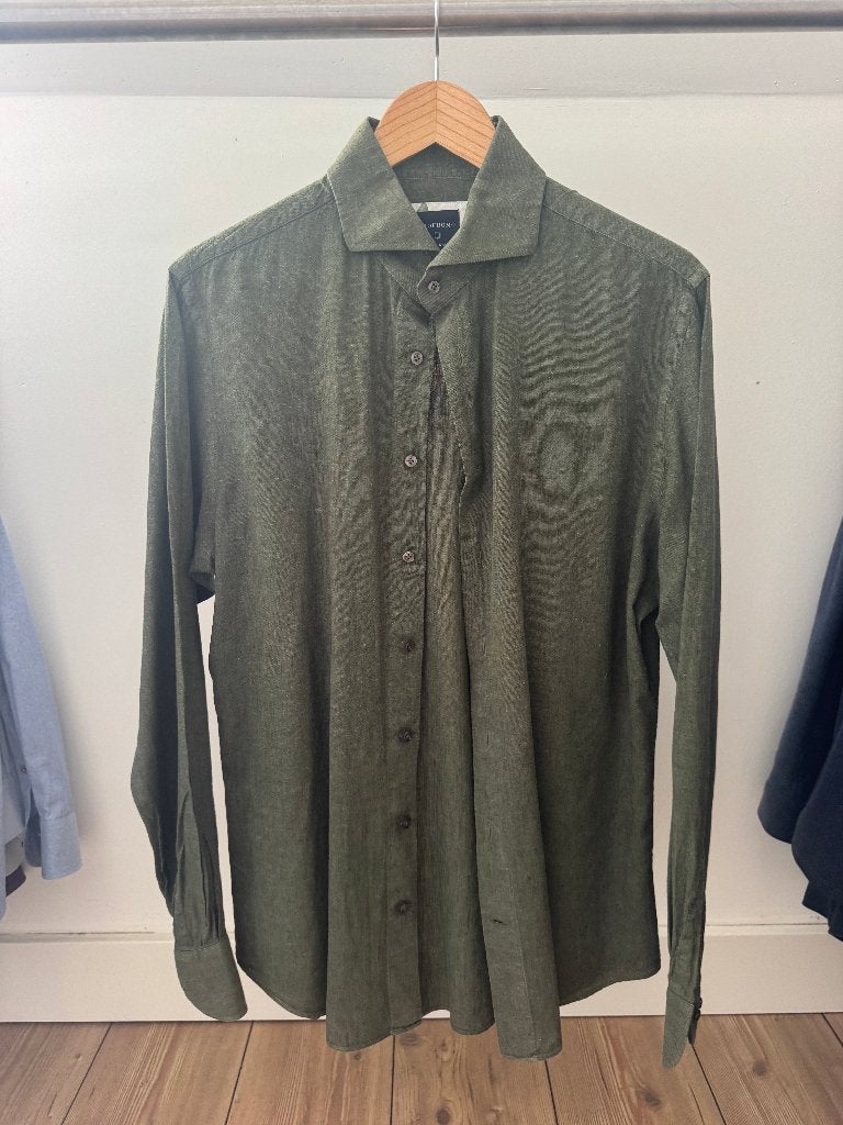 Overhemd Profuomo maat 40, Groen, Halswijdte 39/40 (M), Ophalen of Verzenden, Profuomo