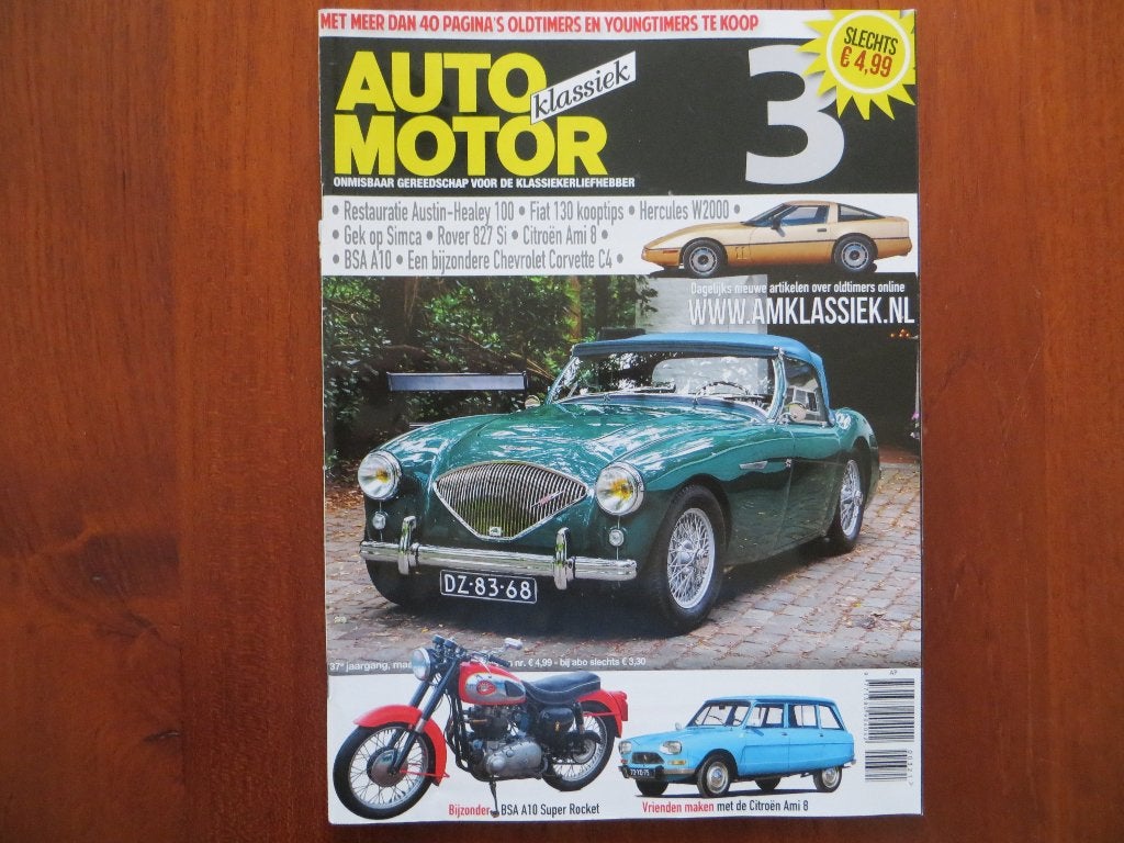 Auto Motor Klassiek 3 2021 Fiat 130, Austin-Healey, Ami 8, Ophalen of Verzenden, Nieuw, Citroën