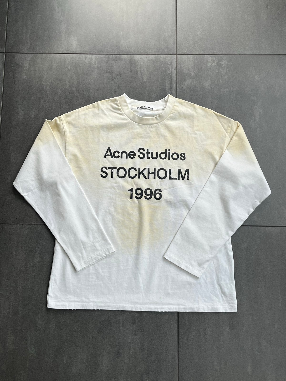 Acne Studios Stockholm 1996 Longsleeve T-shirt, Verzenden, Gedragen, Maat 48/50 (M), Wit