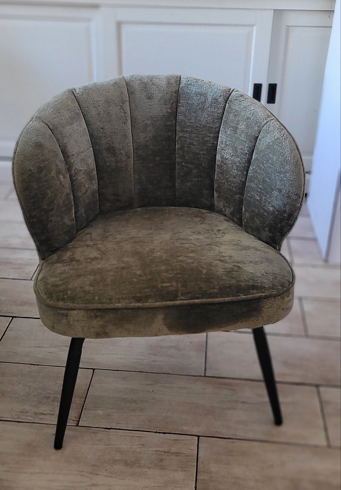 groene stoel, Huis en Inrichting, Stoelen, Ophalen, Overige kleuren, Stof, Eén