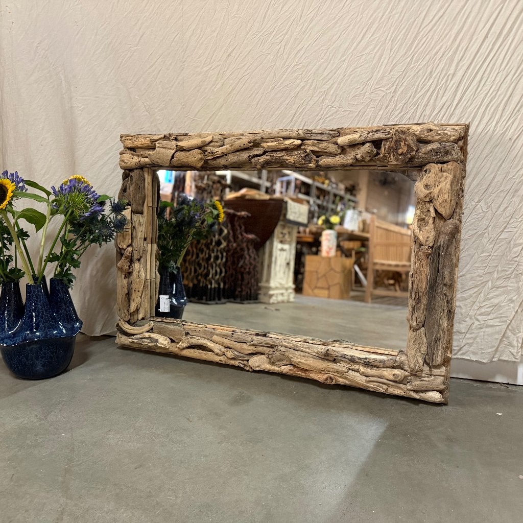 spiegel drijfhout / driftwood - 120 x 80 cm - Gratis bezorgd, Huis en Inrichting, TTM Wonen, Meubels – (Perzische) Tapijten en Woonaccessoires