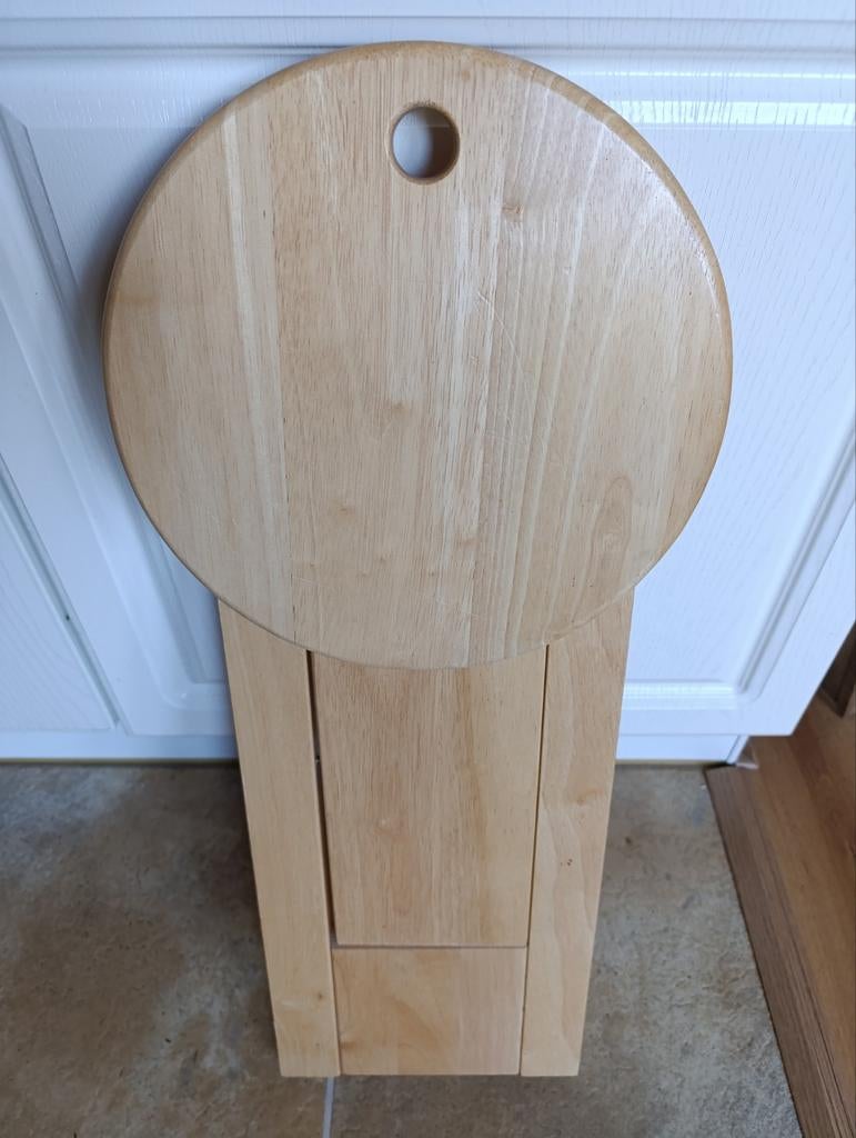 Kruk Suzy Stool, blank hout, inklapbaar, opberg, Huis en Inrichting, Ophalen, Zo goed als nieuw, Bruin