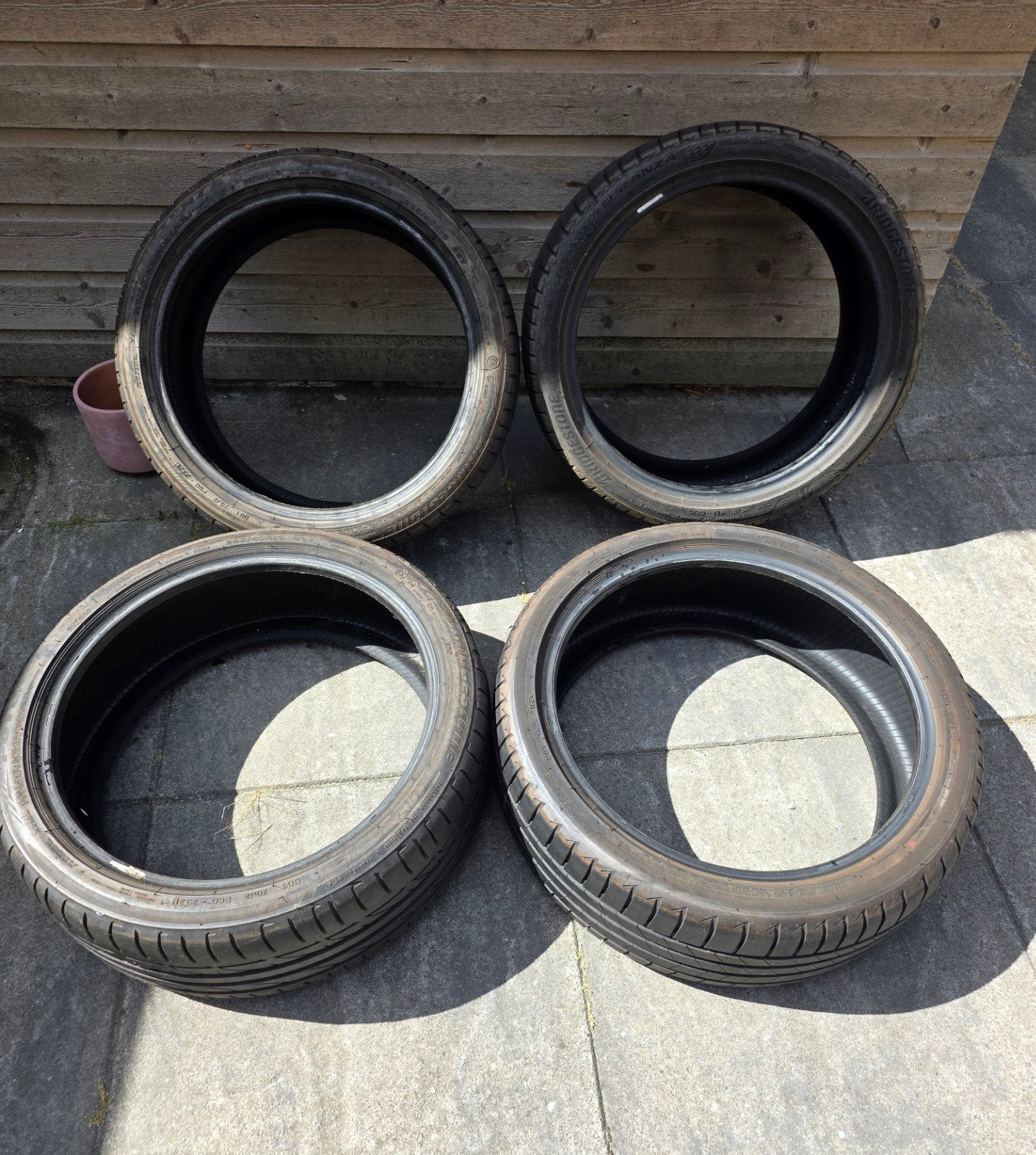 4x Bridgestone zomerbanden 225/40 R19, 5-6mm profiel, Auto-onderdelen, Banden en Velgen, Gebruikt, Band(en), Personenwagen, Ophalen