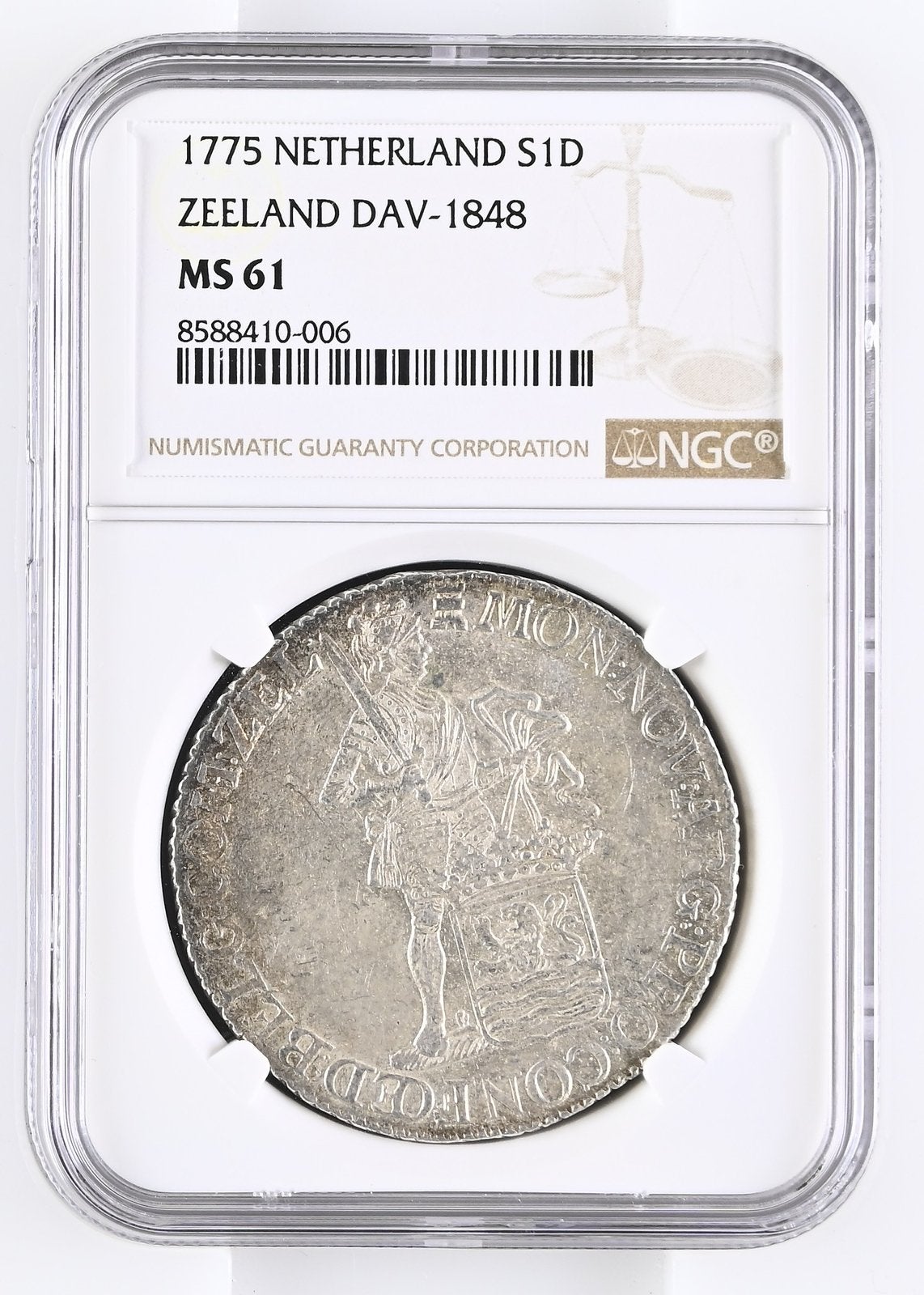 Nederland, Zeeland, Zilveren dukaat 1775 FDC, Postzegels en Munten, Munten | Nederland, Ophalen of Verzenden, Vóór koninkrijk