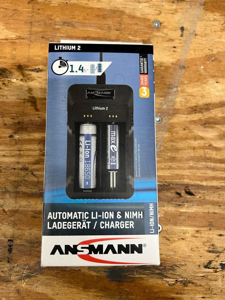 Ansmann Lithium 2 Batterijlader Li-ion & NiMH, Ophalen of Verzenden, Nieuw