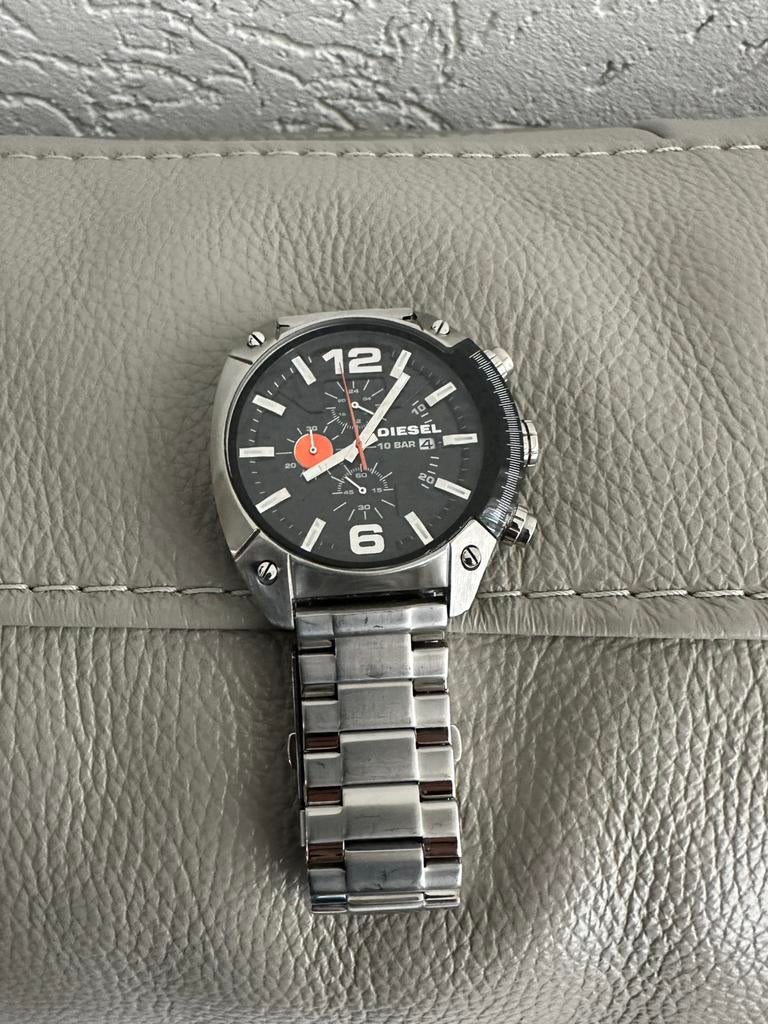 Diesel horloge, Ophalen of Verzenden, Zo goed als nieuw, Leer, Overige merken
