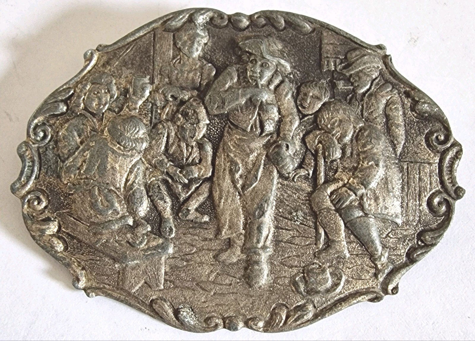 Oude broche, Sieraden, Tassen en Uiterlijk, Broches, Overige materialen, 4 tot 7 cm, Gebruikt, Ophalen of Verzenden