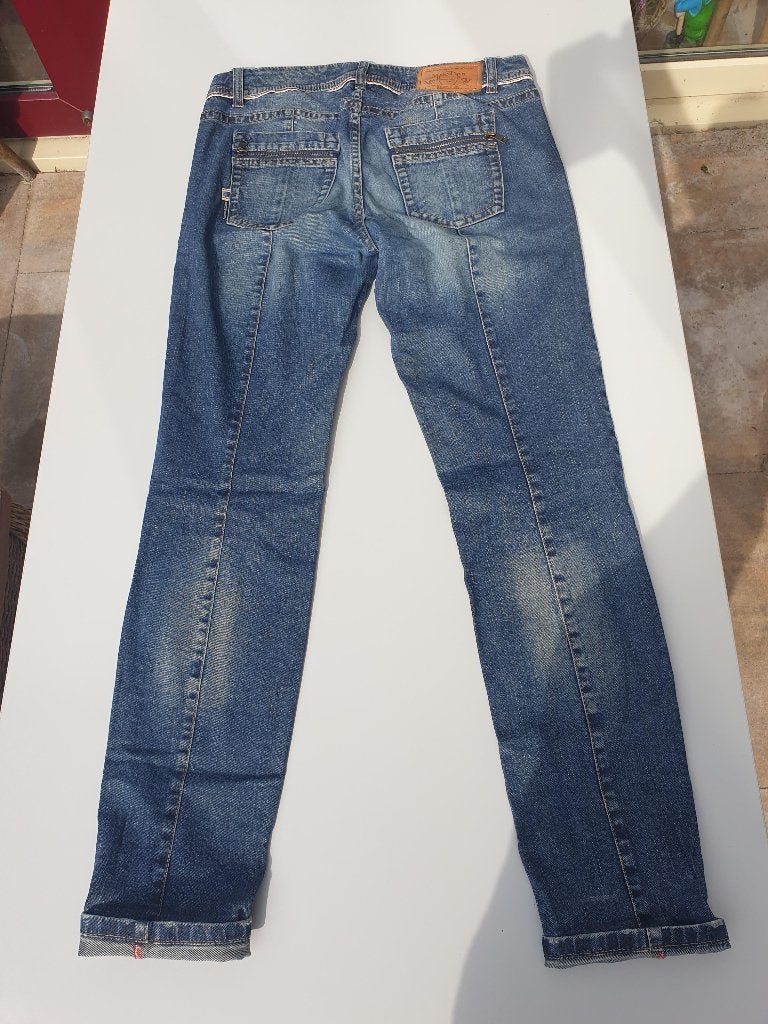 Marccain fantastische sports jeans mt N3 38 40 blauw 31, Zo goed als nieuw, W30 - W32 (confectie 38/40), Marccain, Verzenden