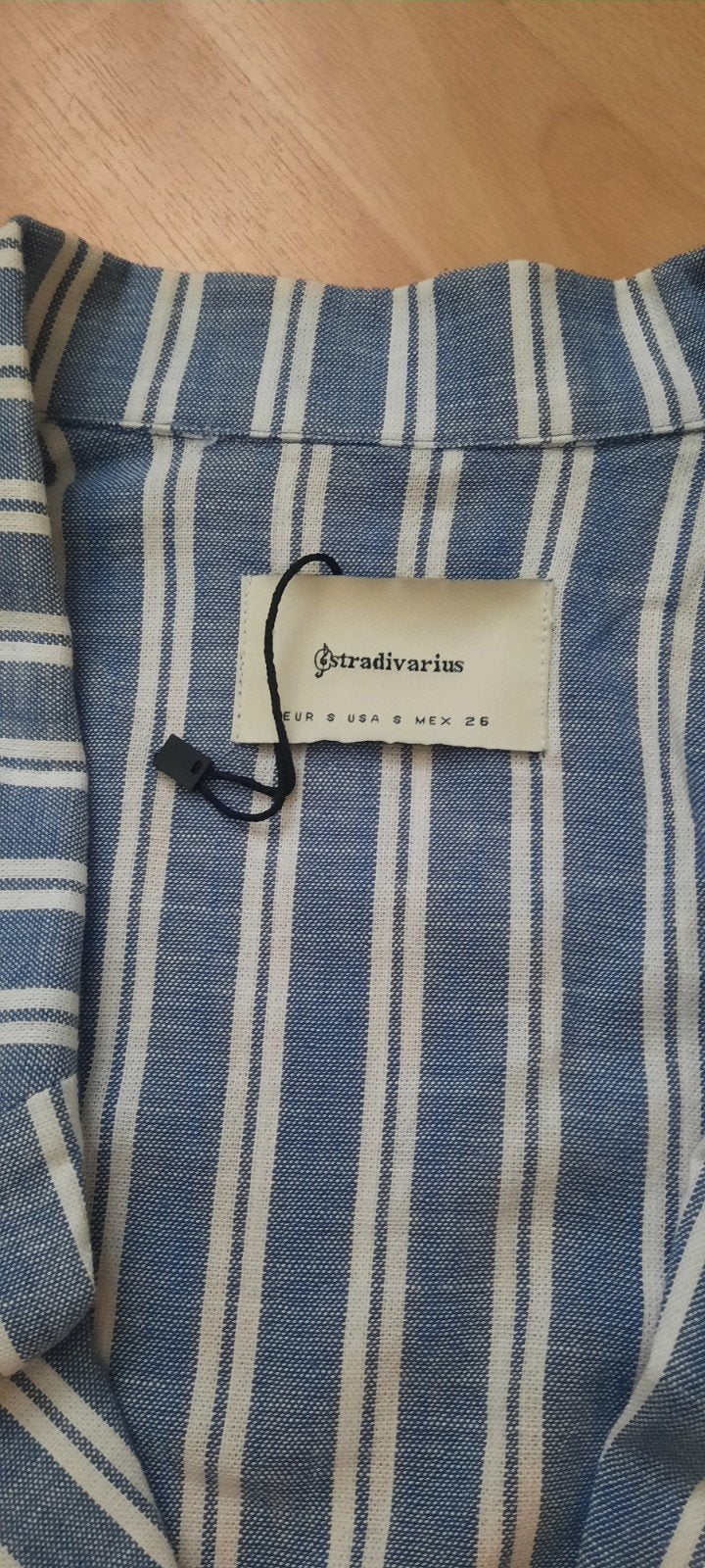 Stradivarius gestreepte blouse maat S, Blauw, Nieuw, Ophalen of Verzenden, Maat 36 (S)