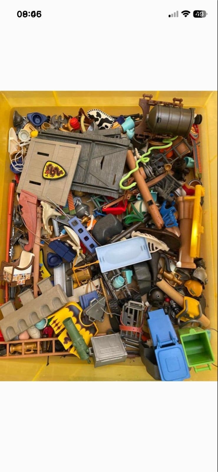 Grote partij Playmobil: twee bakken vol met diverse sets, Ophalen, Gebruikt, Losse onderdelen, Overige typen