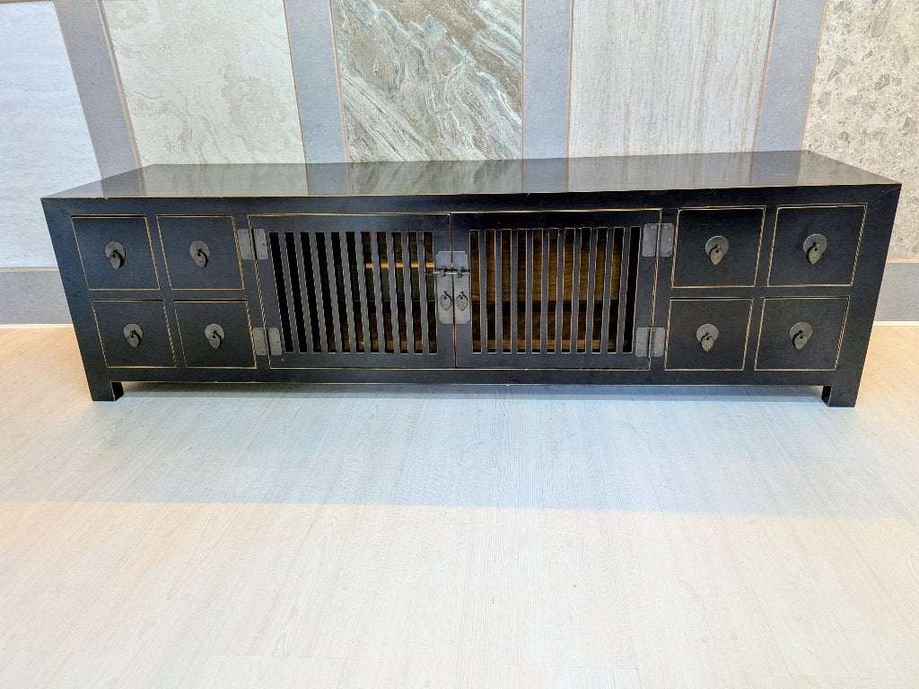 Chinees Oosters Dressoir TV Meubel Zwart, Huis en Inrichting, Ophalen, 150 tot 200 cm, Zo goed als nieuw, X