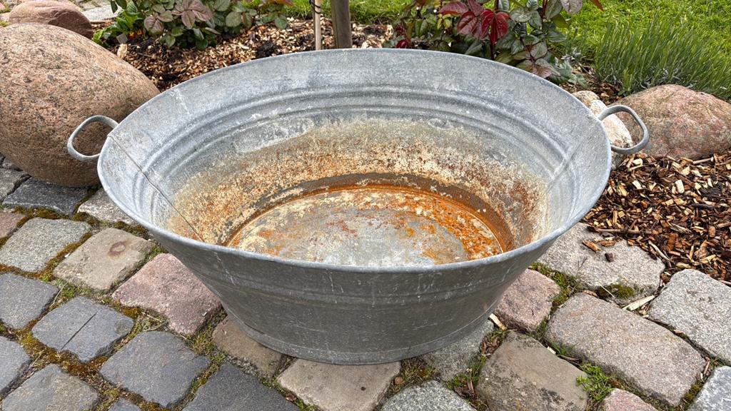 Zinken teil, Tuin en Terras, Ophalen of Verzenden, Zo goed als nieuw, Metaal, 30 tot 60 cm