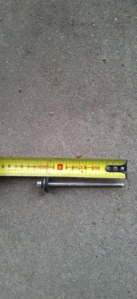 Te koop rvs golfplaat bouten, Ophalen, 100 tot 250 mm, Gebruikt, Schroeven