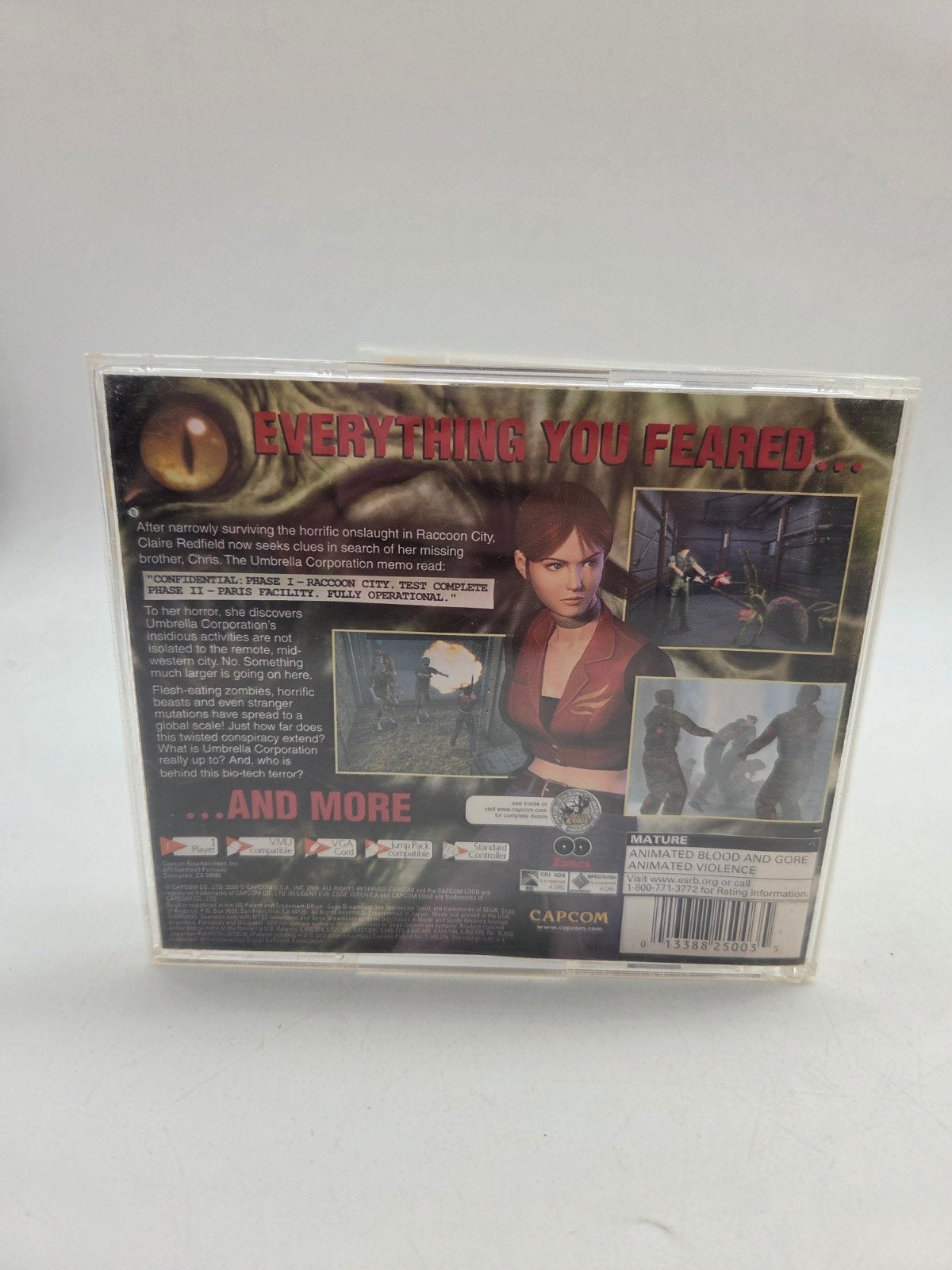 Resident Evil Code: Veronica - Sega Dreamcast, Avontuur en Actie, Gebruikt, Support@capcom.com, 1 speler
