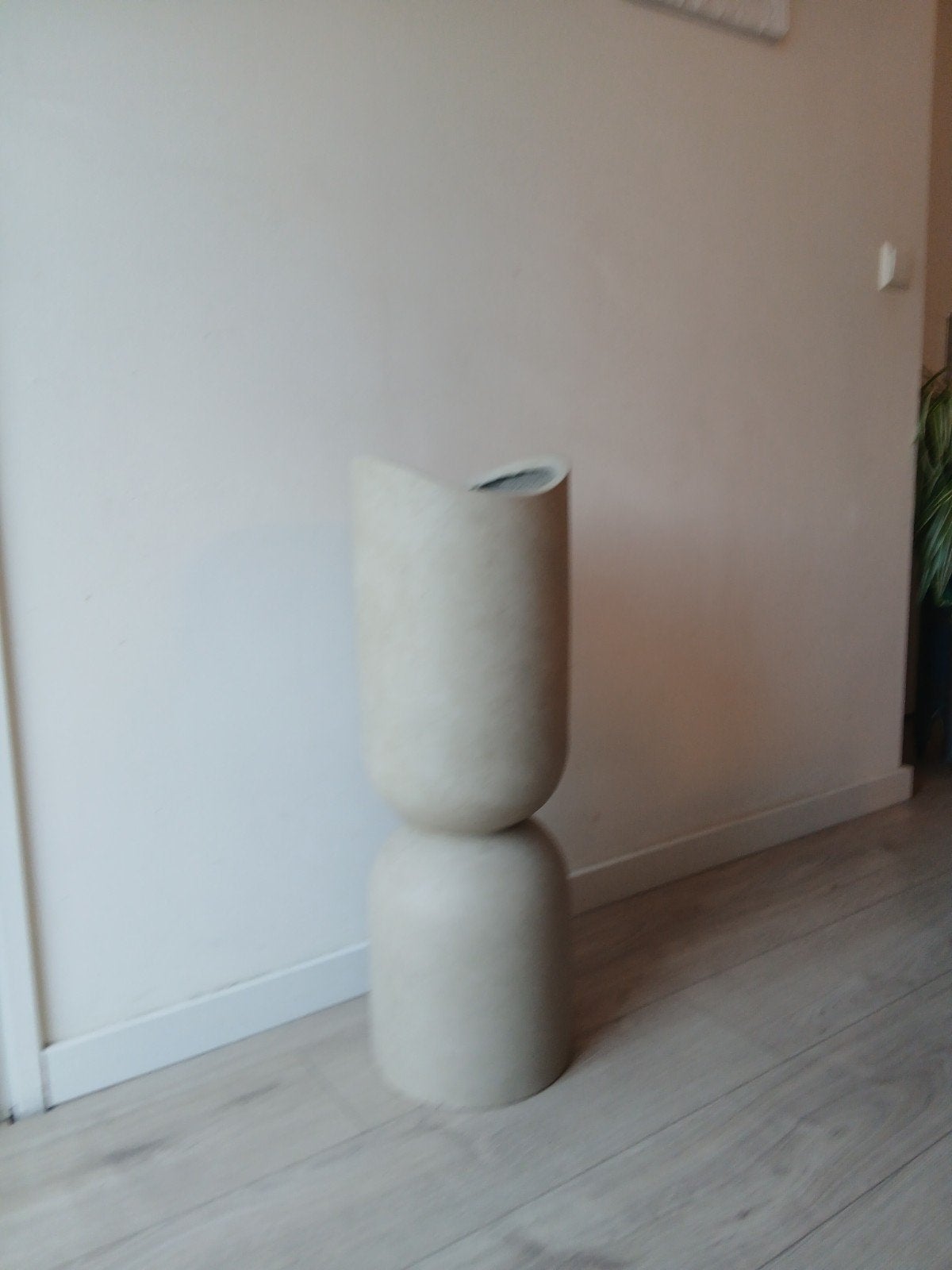 Woood vaas/plantenpot, Ophalen, Beige