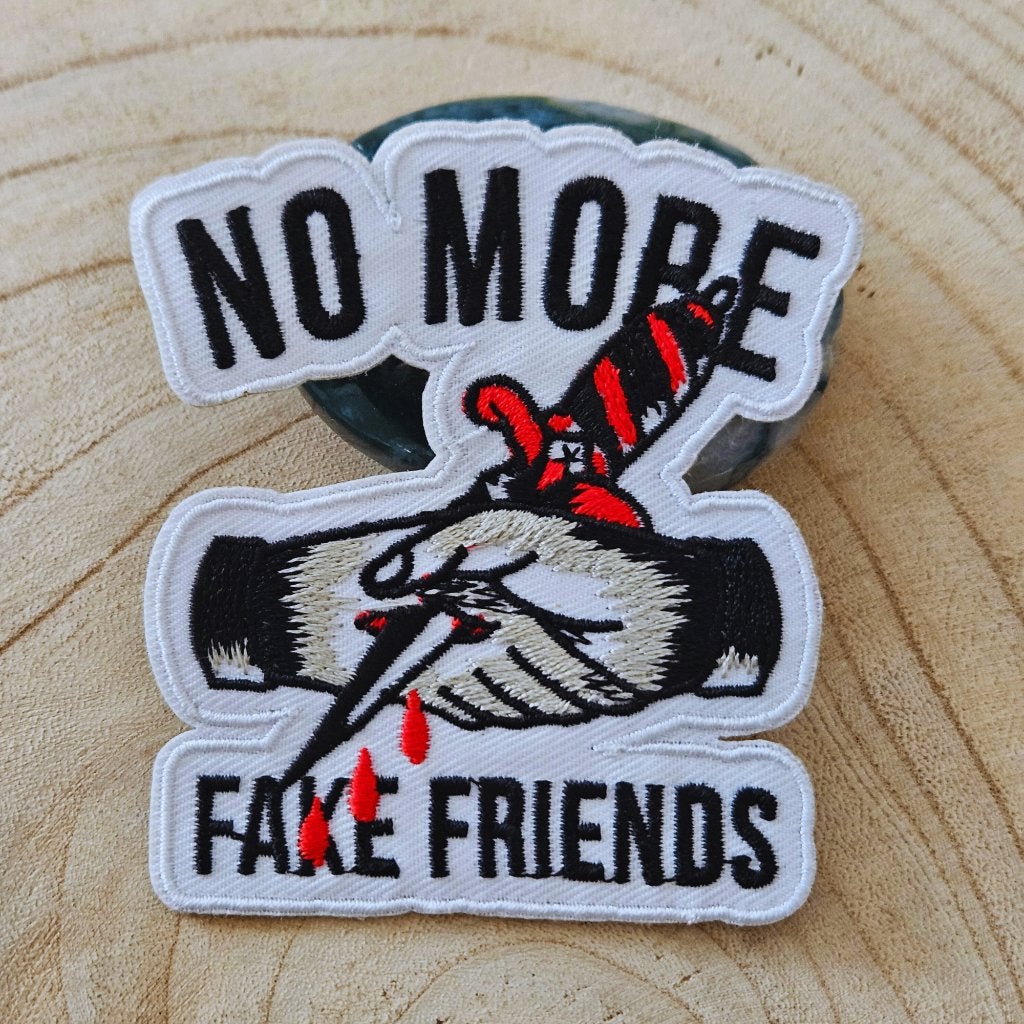 Strijk embleem applicatie Patch No more fake friends