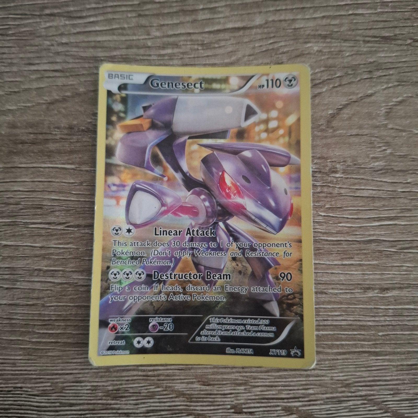 Genesect Pokémon Kaart - Basic HP 110, Ophalen of Verzenden, Gebruikt, Losse kaart, Foil