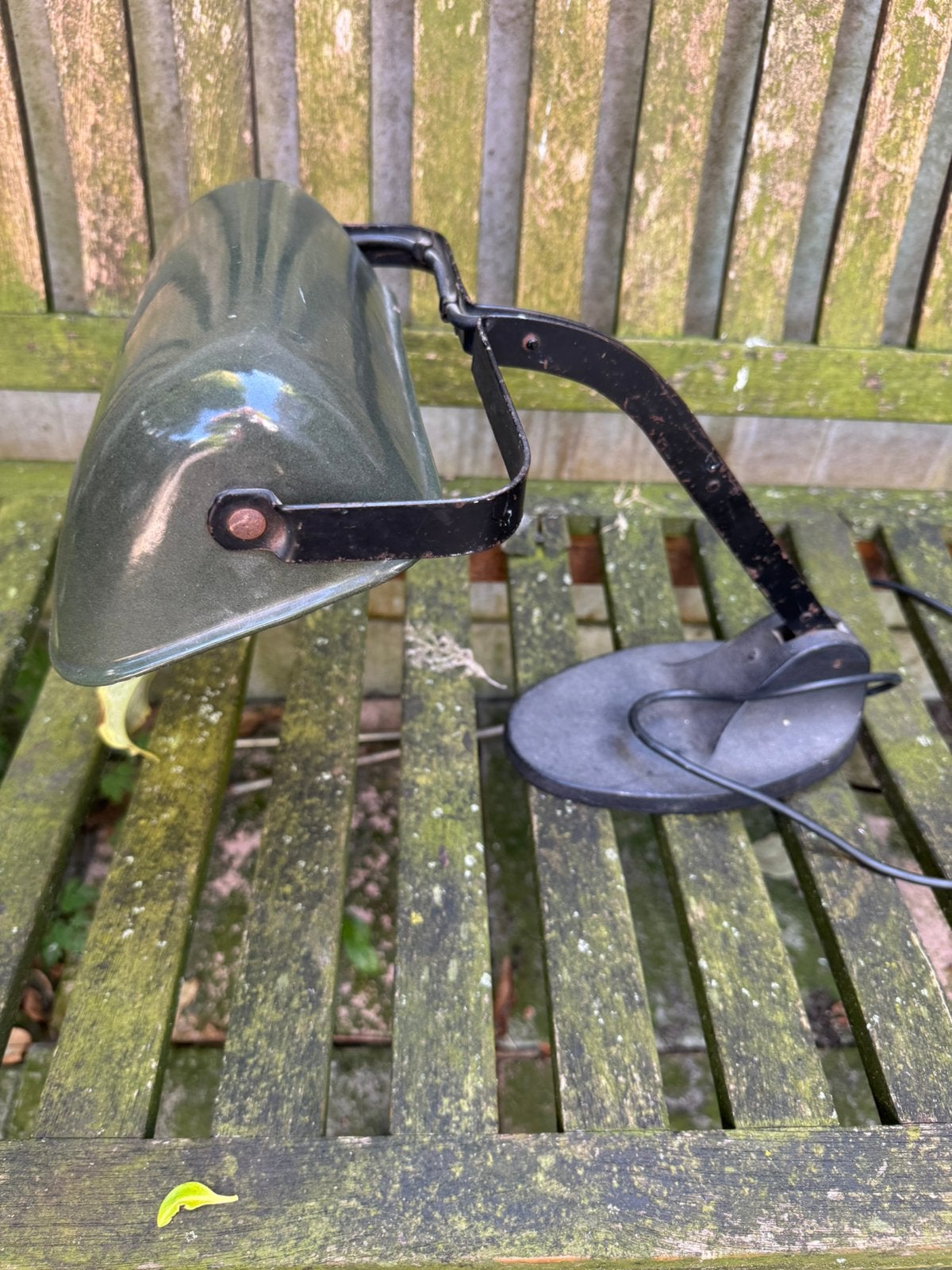 Antieke emaille notaris / bureau lamp merk victoria lampe, Ophalen of Verzenden