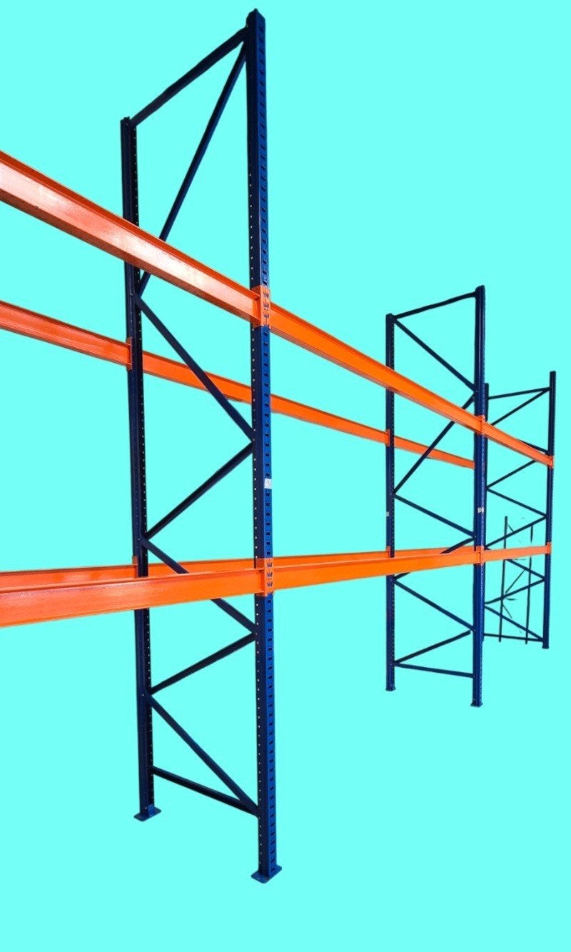 Palletstelling 4m+ hoog met zware liggers 3.4m van I-balken, Ophalen