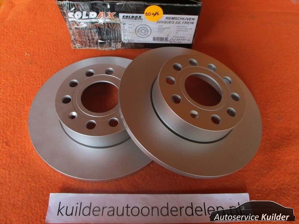 Remschijven  achter Audi A3 Seat Altea VW Golf 5/6 Coldax Ni, Auto-onderdelen, Remmen en Aandrijving, -, -, Nieuw, Ophalen of Verzenden